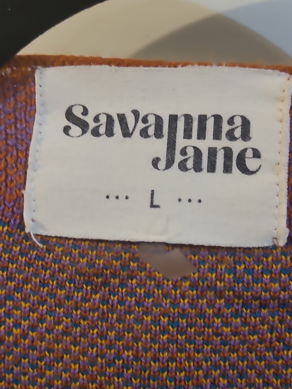 Savanna Jane Rust Multi-Color Aztec Open Cardigan - Picture 4 of 6